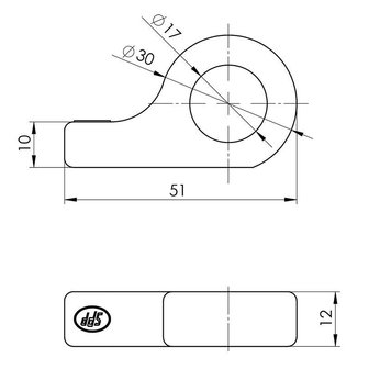 Gegenhalter f&uuml;r Exzenterverschluss SPP Z-12A x2 stuks