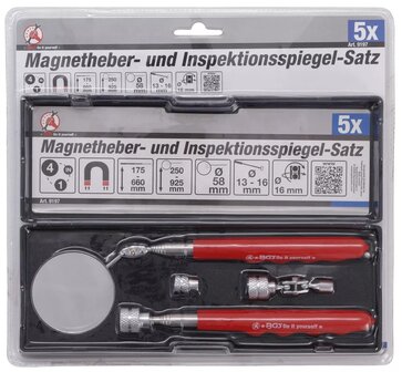 Magnetheber- und Spiegel-Set, 4-tlg.