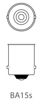 Autolampe 12V 10W BA15s x10 Stuck