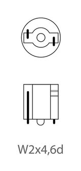 Autolampe 12V 1,2W T5 W2x4,6d x10 Stuck