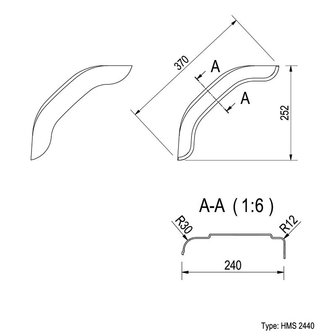 Kotfl&uuml;gel kurz Kunststoff 40cm (2440)