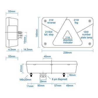 Asp&ouml;ck Multipoint V R&uuml;ckleuchte links