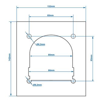 Gegenplatte f&uuml;r Zurrmulde einfach 142x132mm x2 St&uuml;cke