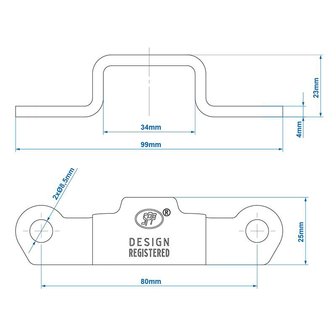 Gegenhalter f&uuml;r Exzenterverschluss SPP Z-09A x2 stuks