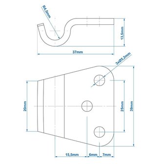 Gegenhalter f&uuml;r Exzenterverschluss SPP Z-11 x2 stuks