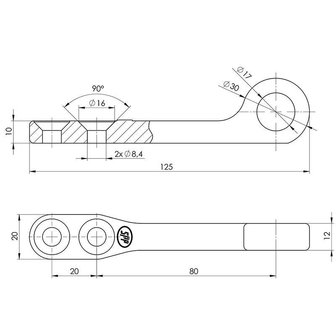 Gegenhalter f&uuml;r Exzenterverschluss SPP Z-12