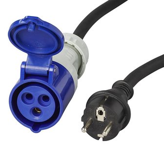 Adapterkabel 150cm 3x2,5mm&sup2; von Schuko Stecker nach CEE