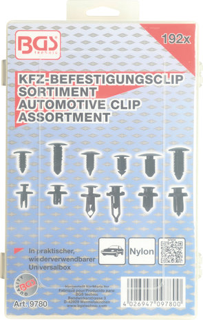 Kfz-Befestigungsclip-Sortiment | universal | 192-tlg.