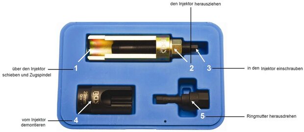 Auszieher für Einspritzdüsen (Common Rail)