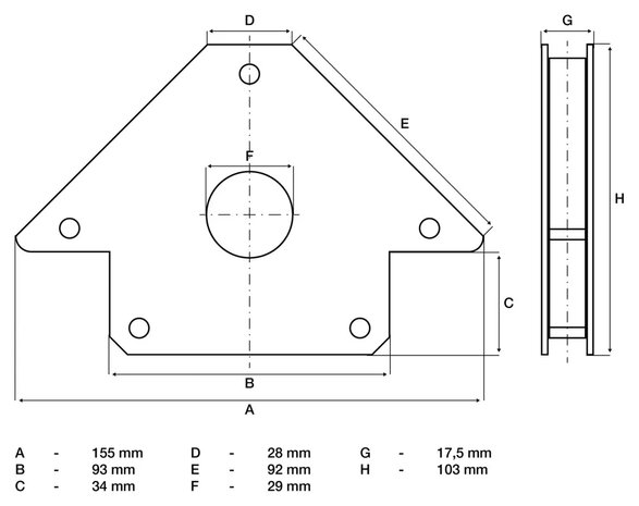 Kraft-Magnethalter 20 kg