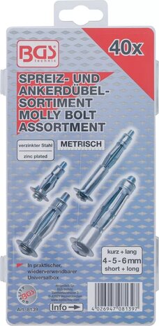 40-teiliges Molly Bolt Sortiment