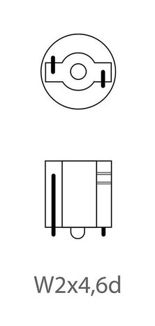 Autolampe 12V 1,2W T5 W2x4,6d x10 Stuck