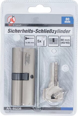 Sicherheits-Schließzylinder 80 mm 40/40 mm