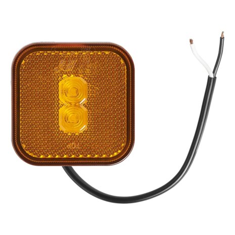 Seitenmarkierungsleuchte 12/24V orange 65 x 65 mm LED