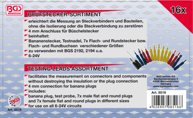 Prüfspitzen-Sortiment 16-tlg