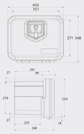 Werkzeugkasten Welvet 28,5L / 34,0x41,0x34,8cm