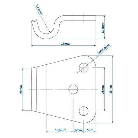 Gegenhalter für Exzenterverschluss SPP Z-11 x2 stuks