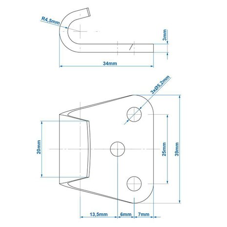 Gegenhalter für Exzenterverschluss SPP Z-11A x2 stuks