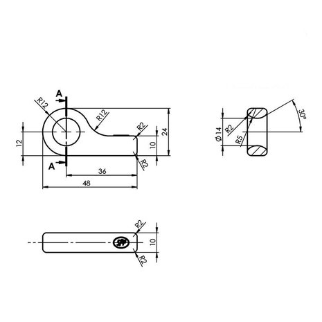 Gegenhalter für Exzenterverschluss SPP Z-16A x2 stuks