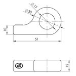 Gegenhalter für Exzenterverschluss SPP Z-12A x2 stuks