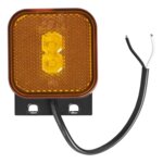 Seitenmarkierungsleuchte 12/24V orange 65 x 65 mm LED mit Halter