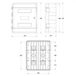 Werkzeug Schrank 75,0L / 27,0x61,6x73,5cm mit 2 Fachböden + Zylinderschloss