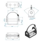 Halterung für Stellbordscharnier SPP UZ-02A