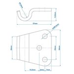 Gegenhalter für Exzenterverschluss SPP Z-11 x2 stuks