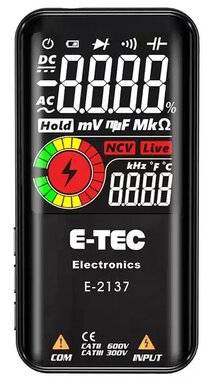 Automatisches Digitalmultimeter inkl. Prufpunkte, rot-schwarz